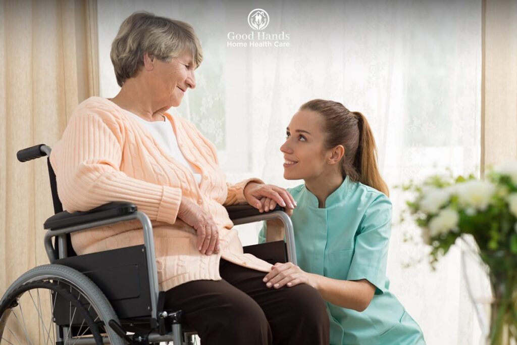 Caregiver assistance in wheelchair accessible home